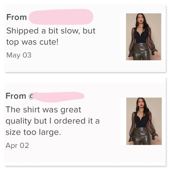 Deep V Sheer Sleeves Black Top - Picture 10 of 12